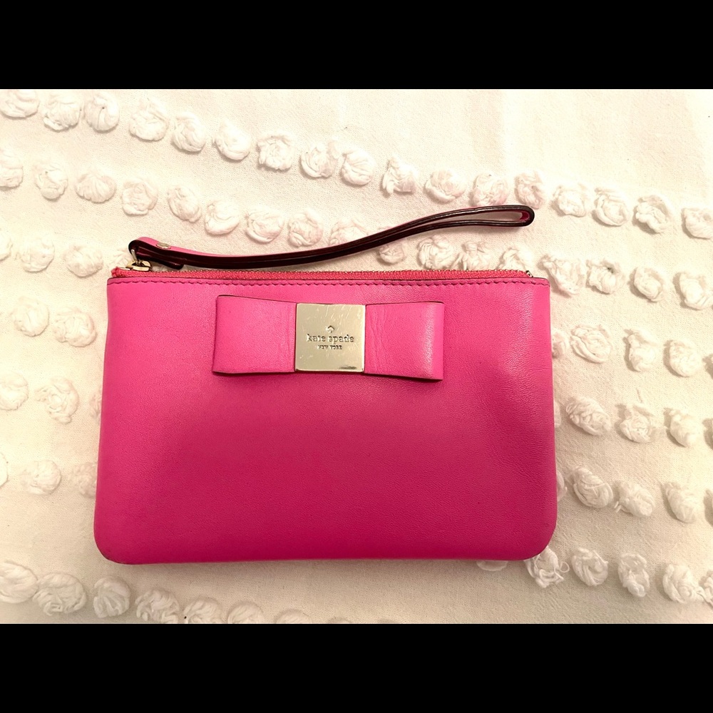 Hot pink Kate spade wristlet, gently used
